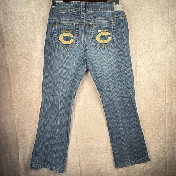 Touch by Alyssa Milano Verticle Stripe Low-rise Boot-Cut Bears Jeans Size 10 - Picture 9 of 14